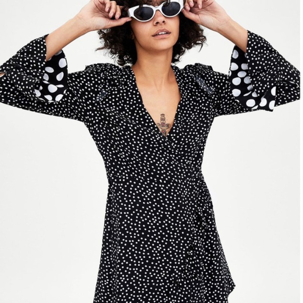 Zara pokadot jumper/dress